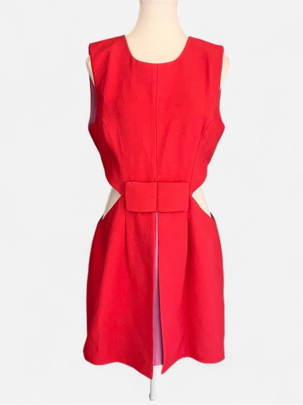 BCBGMAXAZRIA Kathryne Side-Cutout Bow-Front Dress Size 12